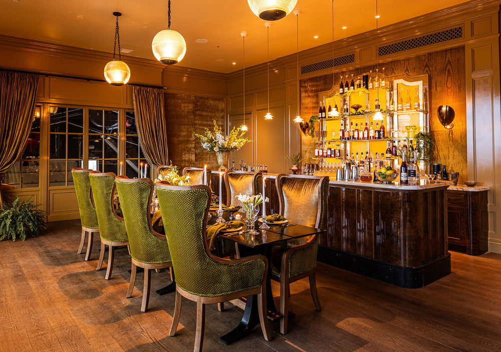 Dining table in The Salon at Klocke Estate